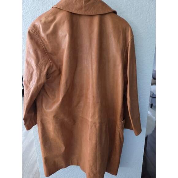 Rohi Restoration Korean Brand Lambskin Midi Jacket W/ Silk Lining Sz M. Caramel - Picture 9 of 9